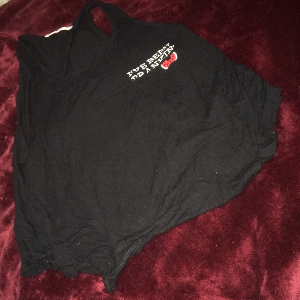 Black tank top